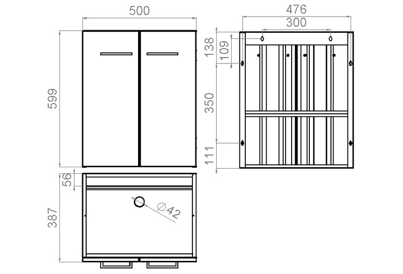 Allaskaappi Polaria Stila 500 valkoinen