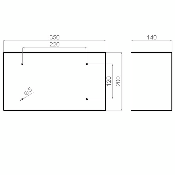 Säilytyslaatikko Polaria Loota 350 harmaa