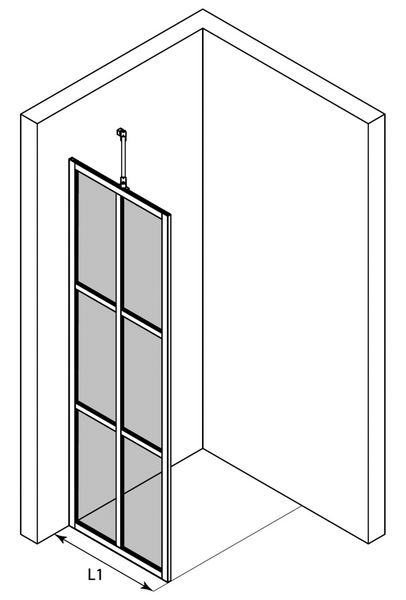 Suihkuseinä Bläk 737 Paris kiinteä 897x1950mm valkoinen