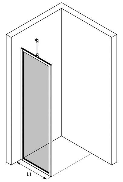 Suihkuseinä Bläk 731 New York kiinteä 797x1950mm valkoinen