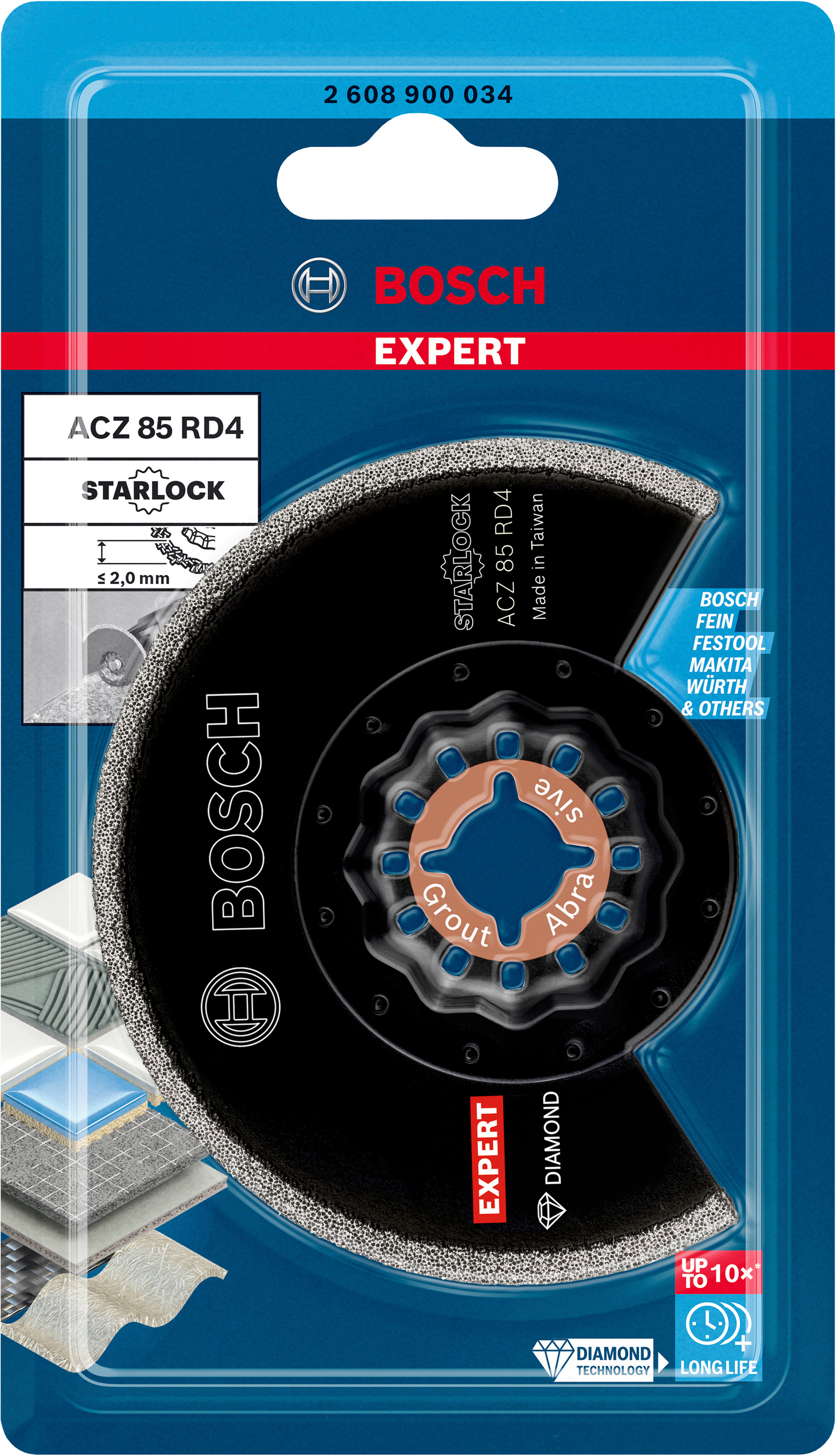 Segmenttisahanterä Bosch Expert laasti  ACZ 85 RD4 85mm