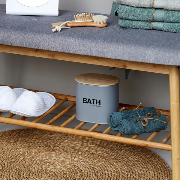 Säilytysrasia Wenko Gara harmaa bambukannella