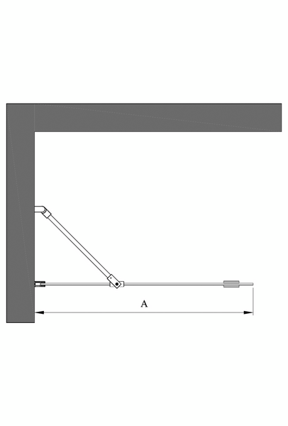 Suihkuseinä Forma 301 kiinteä 530x2025mm kiiltävä/kirkas