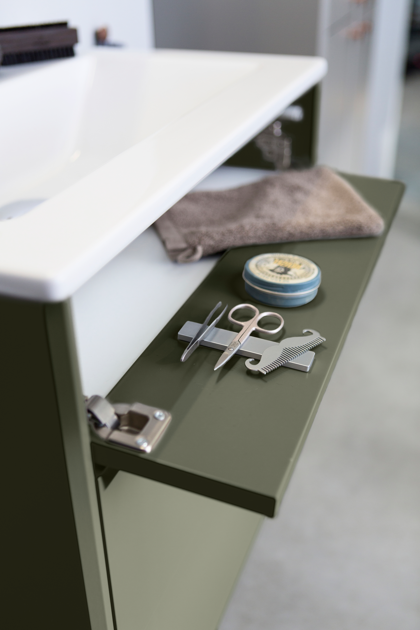 Allaskaappipaketti Gustavsberg Graphic 45cm vihreä sisältää altaan