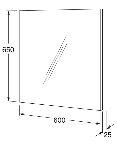 Peili Gustavsberg Artic 60cm ilman valaisinta