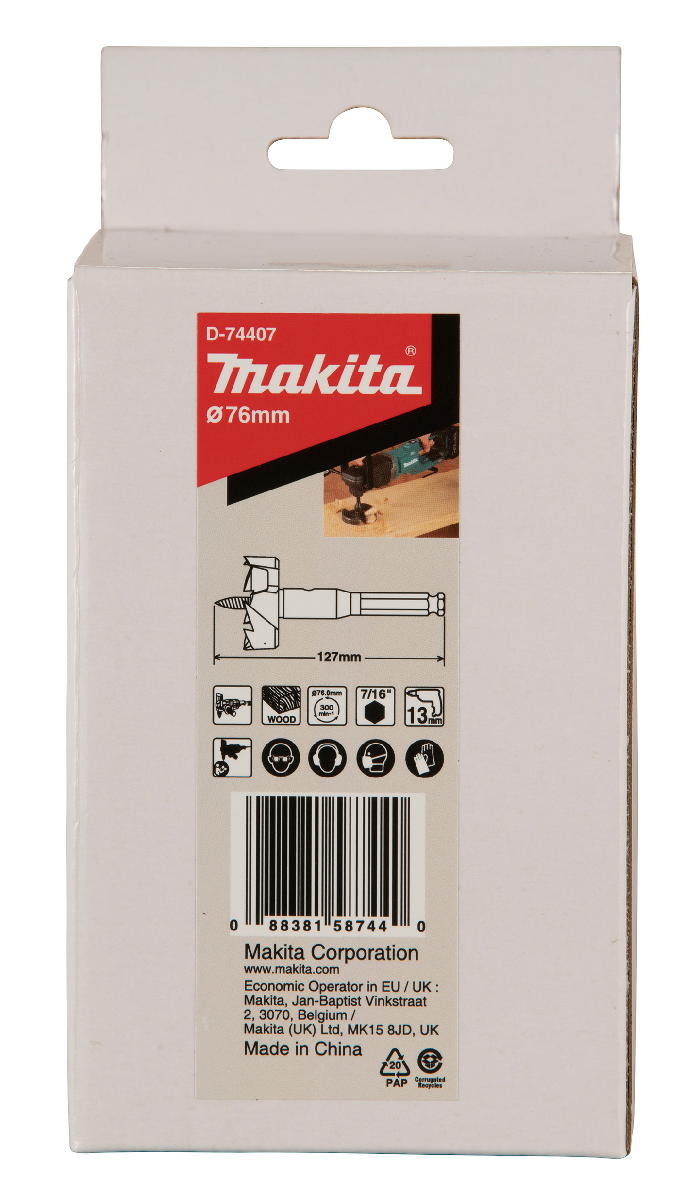 Puuporanterä Makita itsesyöttävä 76mm
