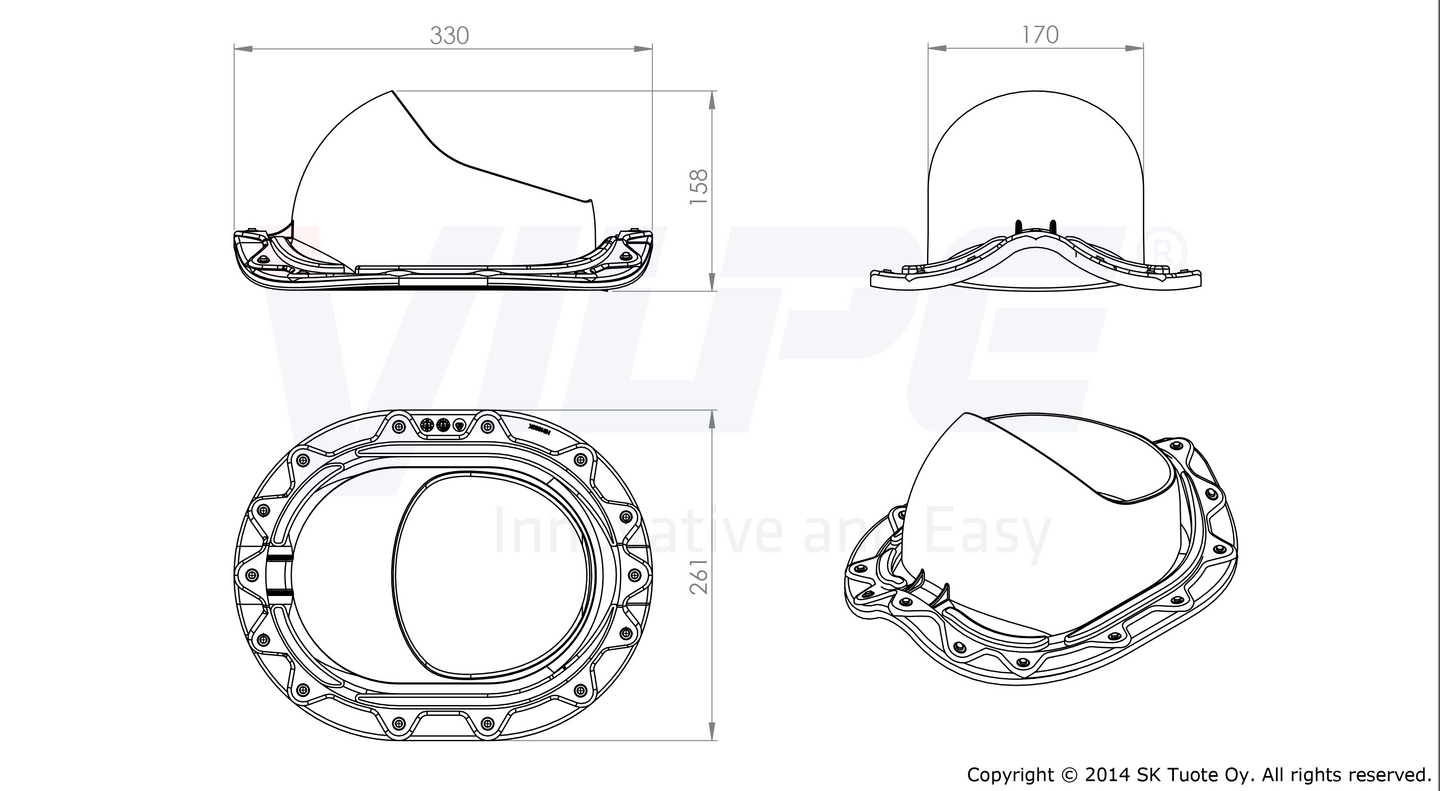 Kattolevy VILPE muotokate tiilenpunainen