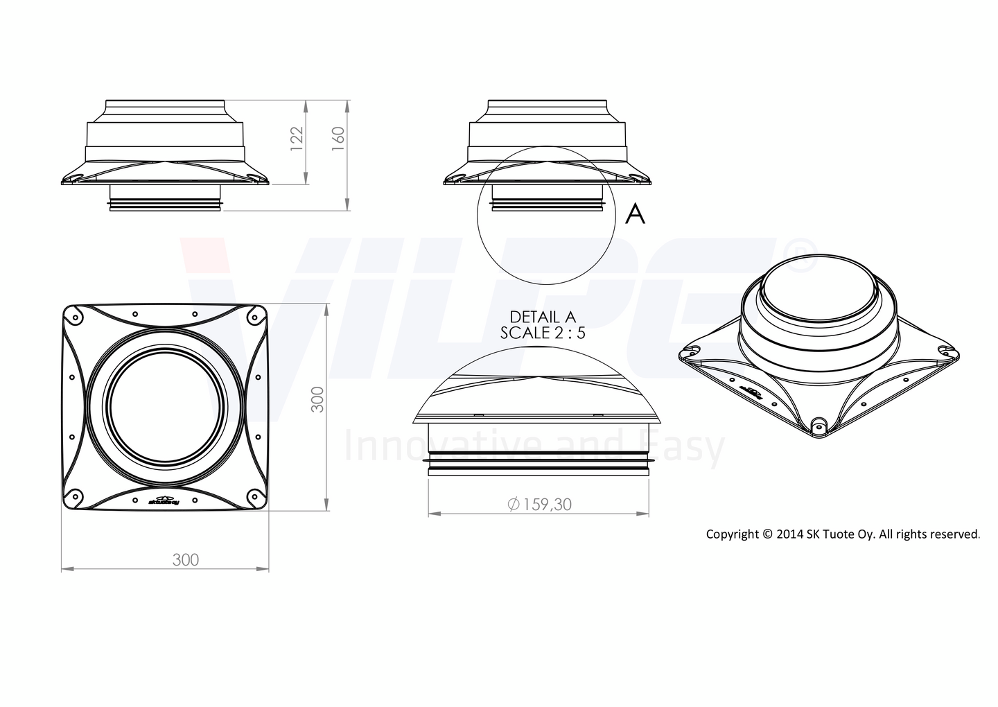Huippuimuri VILPE E220s vaaleanharmaa