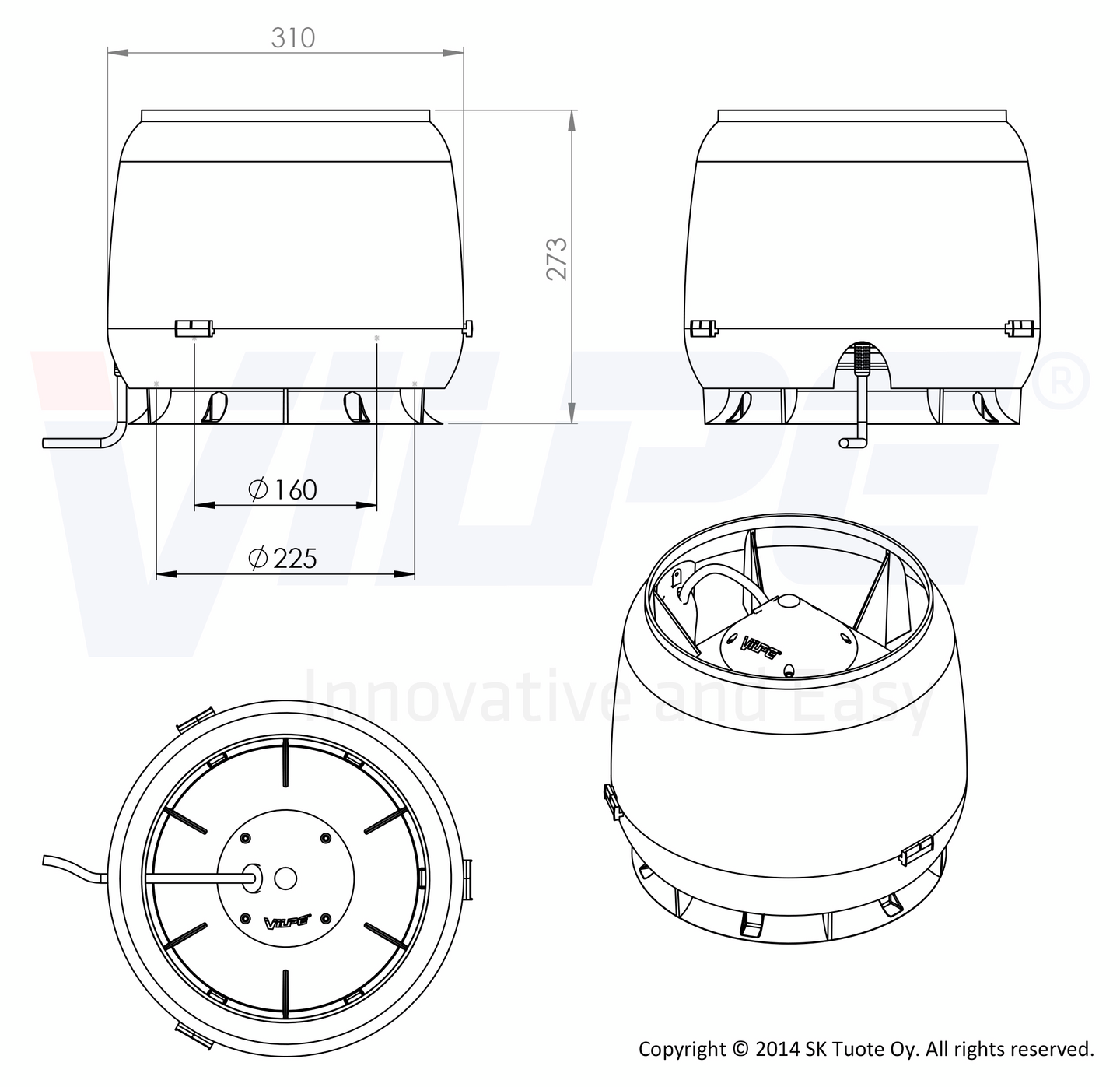 Huippuimuri VILPE E220s ruskea