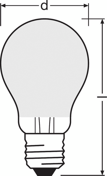 Led-vakiolamppu Osram Parathom Classic 60 7W/840 GL FR E27