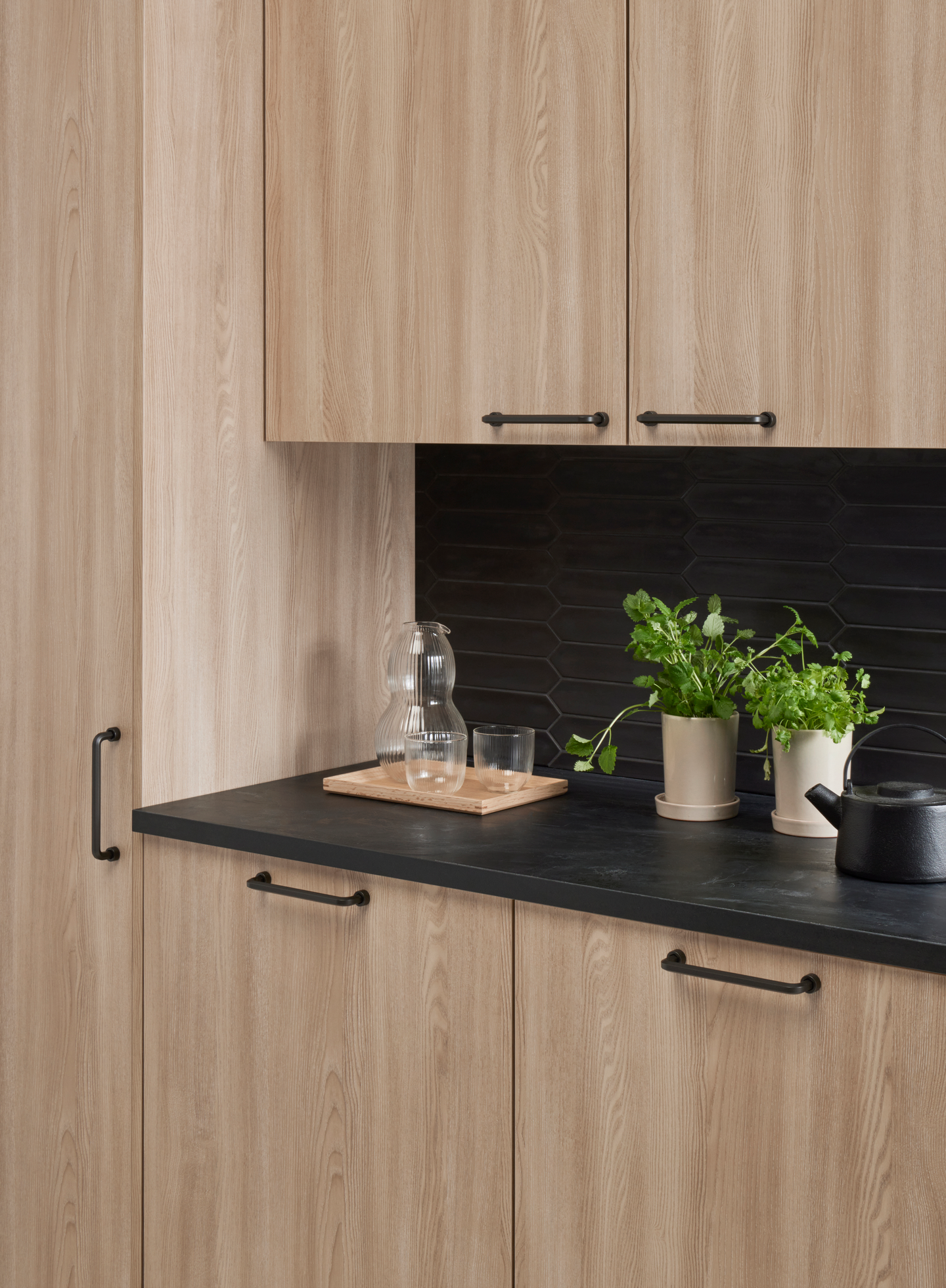 Laminaattityötaso Cello 2075x600x29mm musta laavakivi