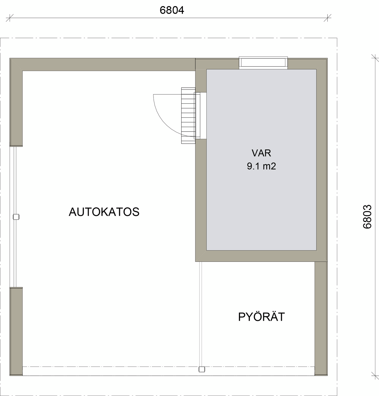 Autokatos Kimara Pontti AK12,5VH vaakaverhous + harjakatto 12,5m²