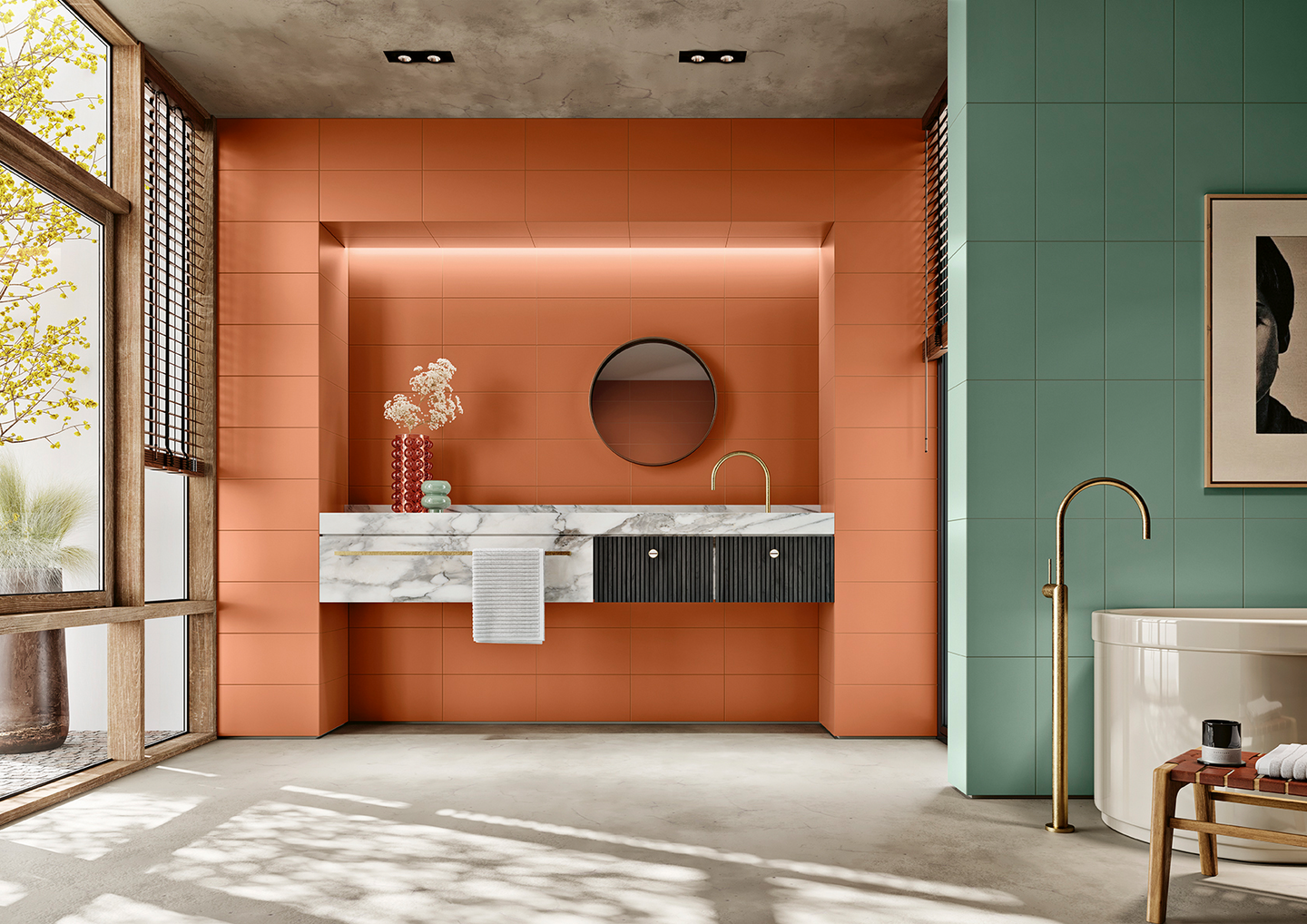 Seinälaatta Cello Primus 20x40 Cottage 24155.1 vihreä matta 1,12m²