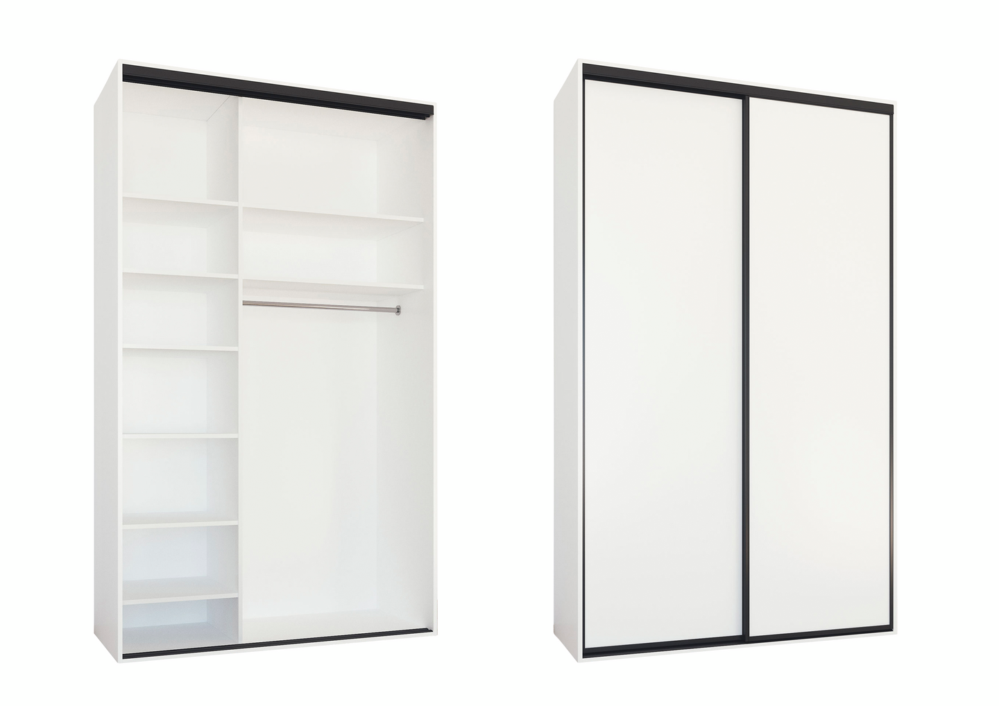 Liukuovikomero Inaria Flex 1500x2500x600mm valkoinen