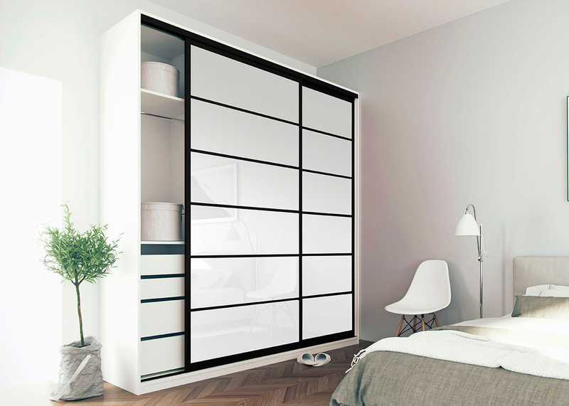 Liukuovikomero Inaria Flex 1800x2300x600mm grafiitti