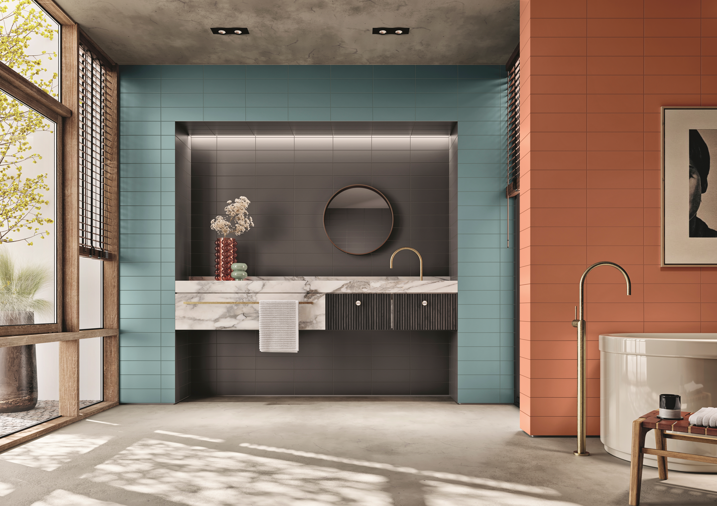 Seinälaatta Cello Primus 10x30 Cottage 13156.1 sininen matta 1,03m²