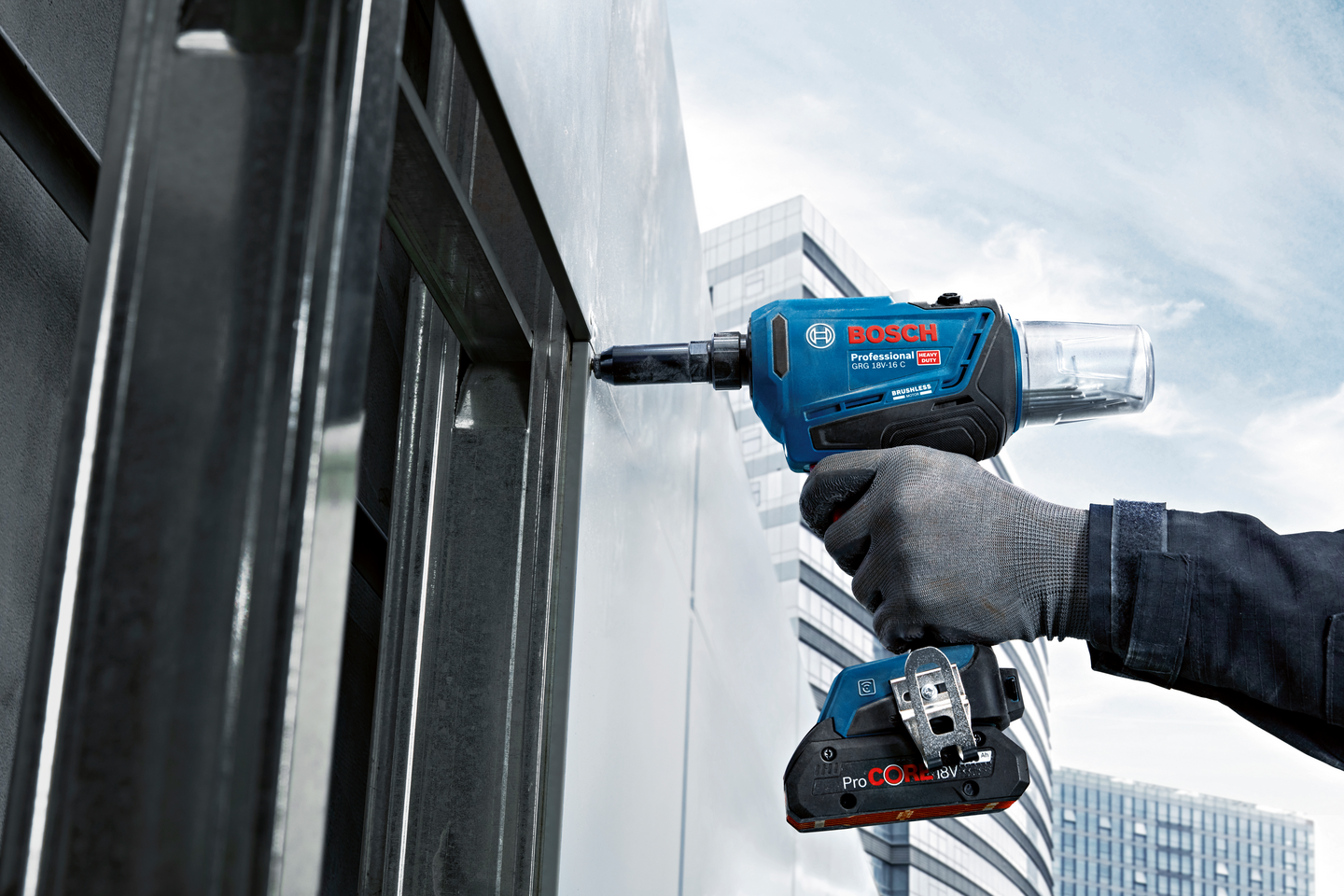 Akkuvetoniittikone Bosch GRG 18V-16 C Solo L-BOXX