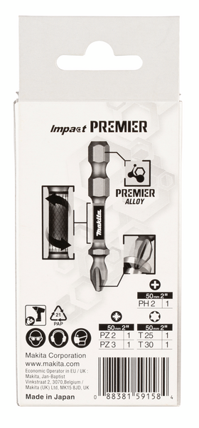 Ruuvauskärkisarja Makita Impact Premier 5-osainen