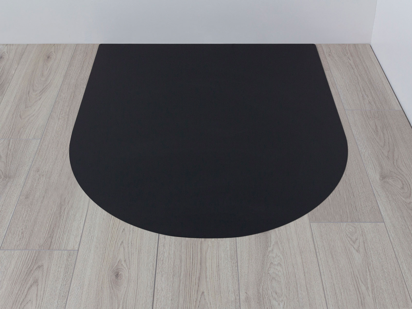 Suoja-alusta puolipyöreä 1200x1000mm mattamusta teräs