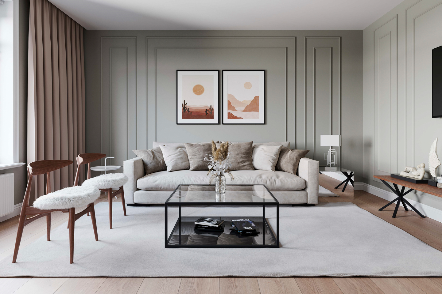 Pöytävalaisin By Rydéns Paragon 69cm valkoinen