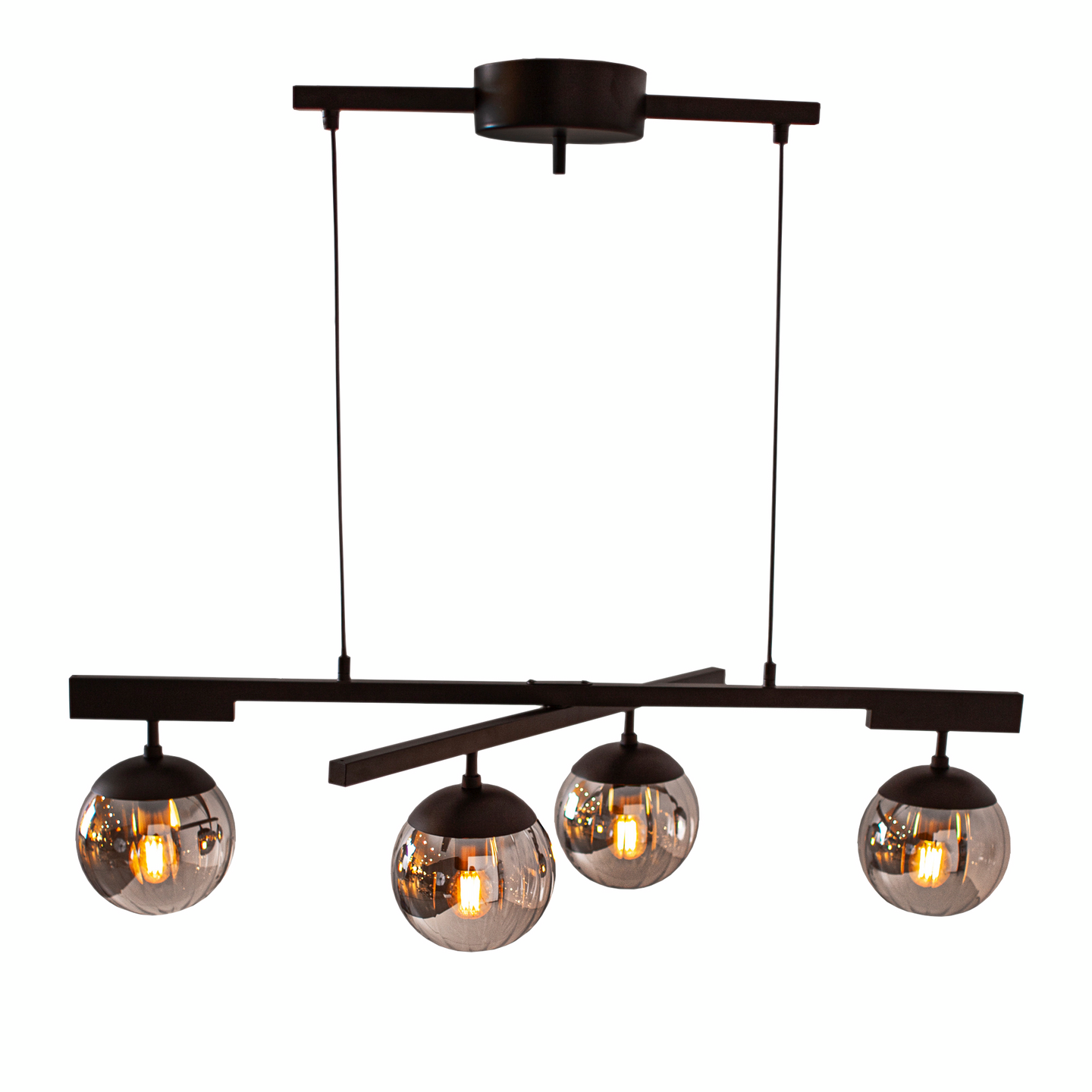 Riippuvalaisin By Rydéns Labelle 4-osainen musta/savunharmaa