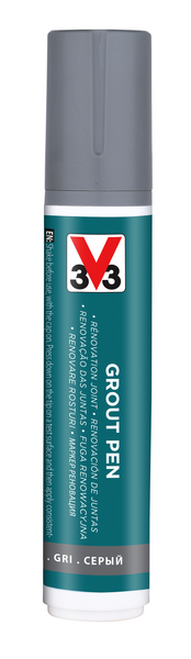 V33 Kaakelisaumakynä 15ml Harmaa