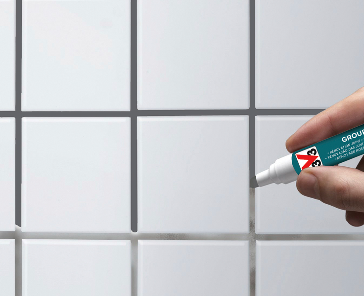 V33 Kaakelisaumakynä 15ml Harmaa