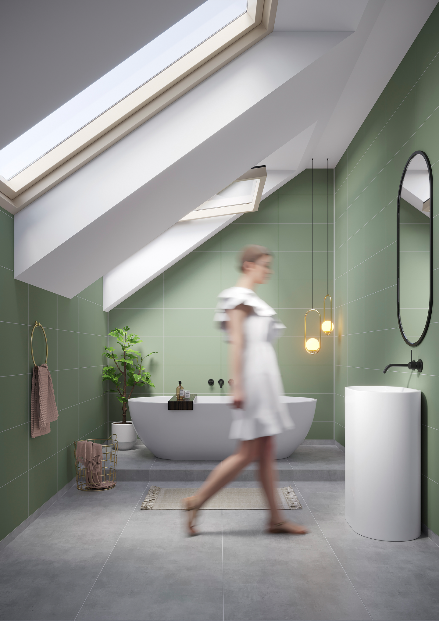 Sisustuslevy Fibo 5206-LM6030 EM Olive Green 60x302cm