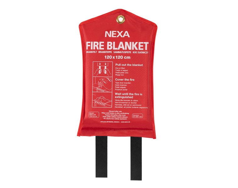 BRANDFILT NEXA RÖD 120X120 CM