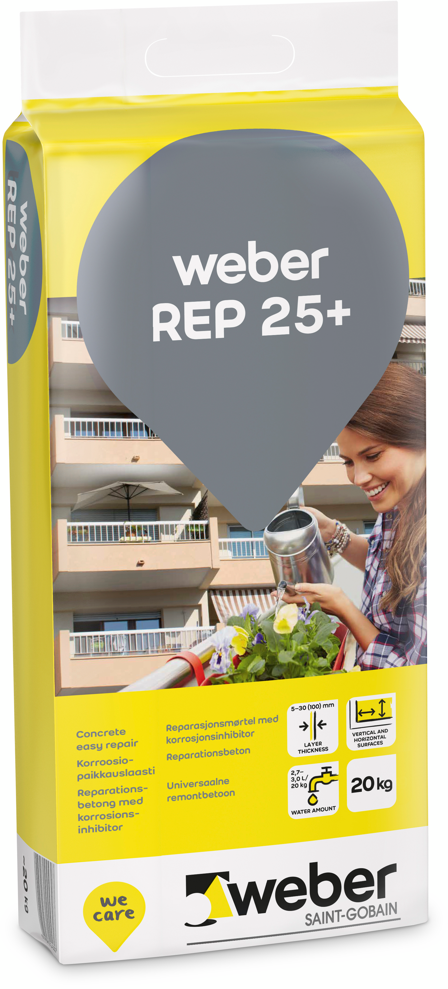 Korroosiopaikkauslaasti Weber REP 25+ 20kg