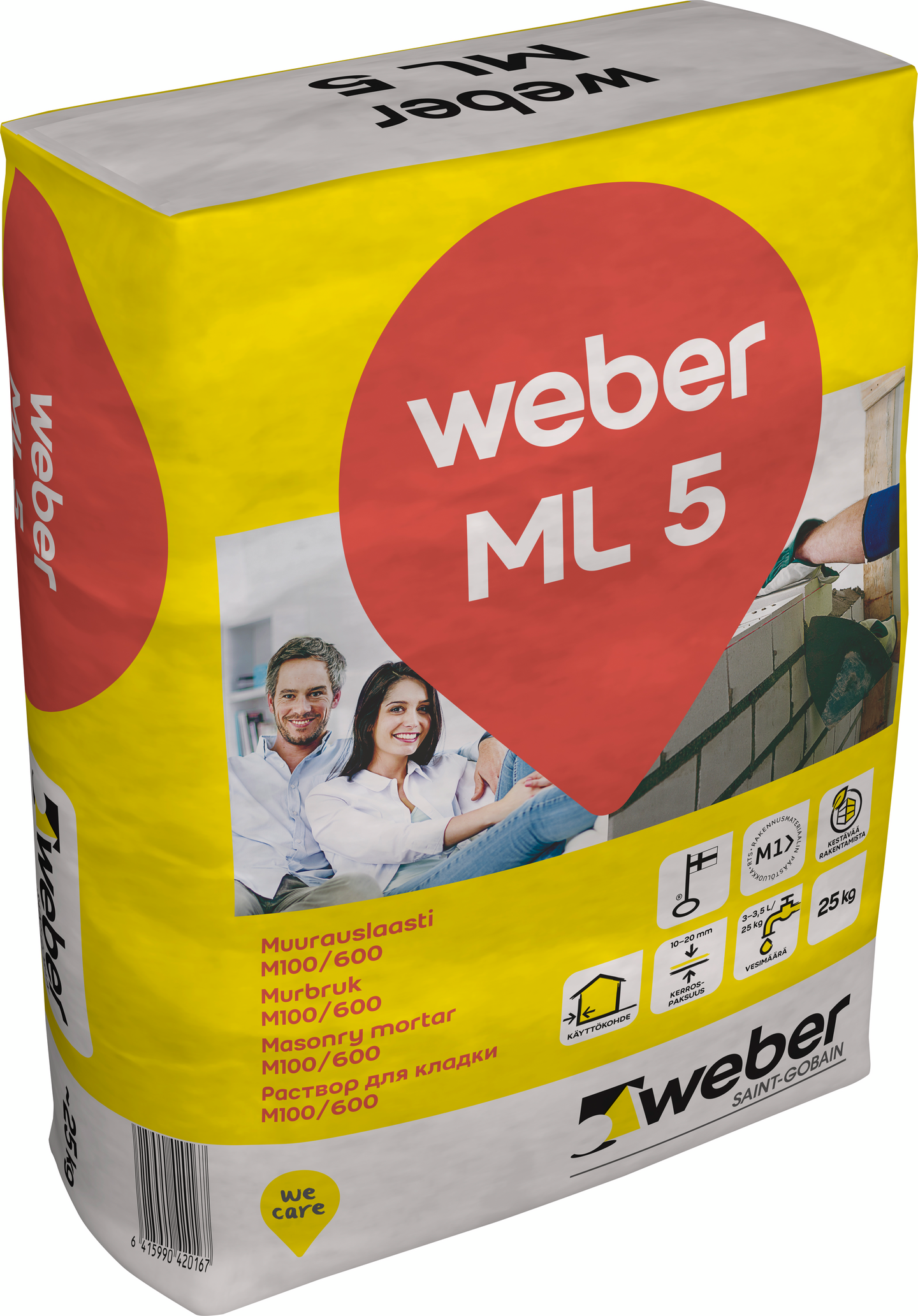 Muurauslaasti Weber ML 5 M100/600 25kg