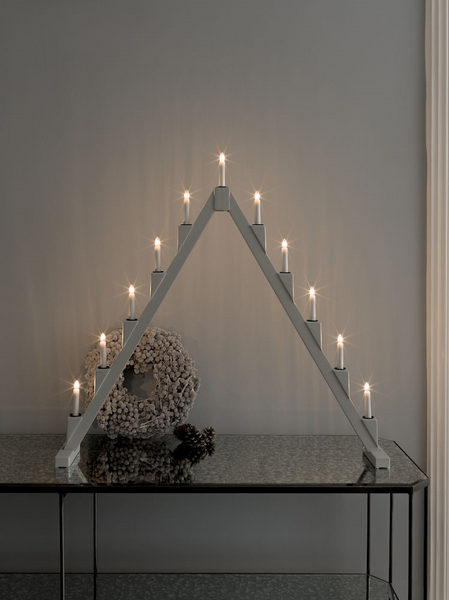 Kynttelikkö Konstsmide 11 OS 86X82cm valkoinen