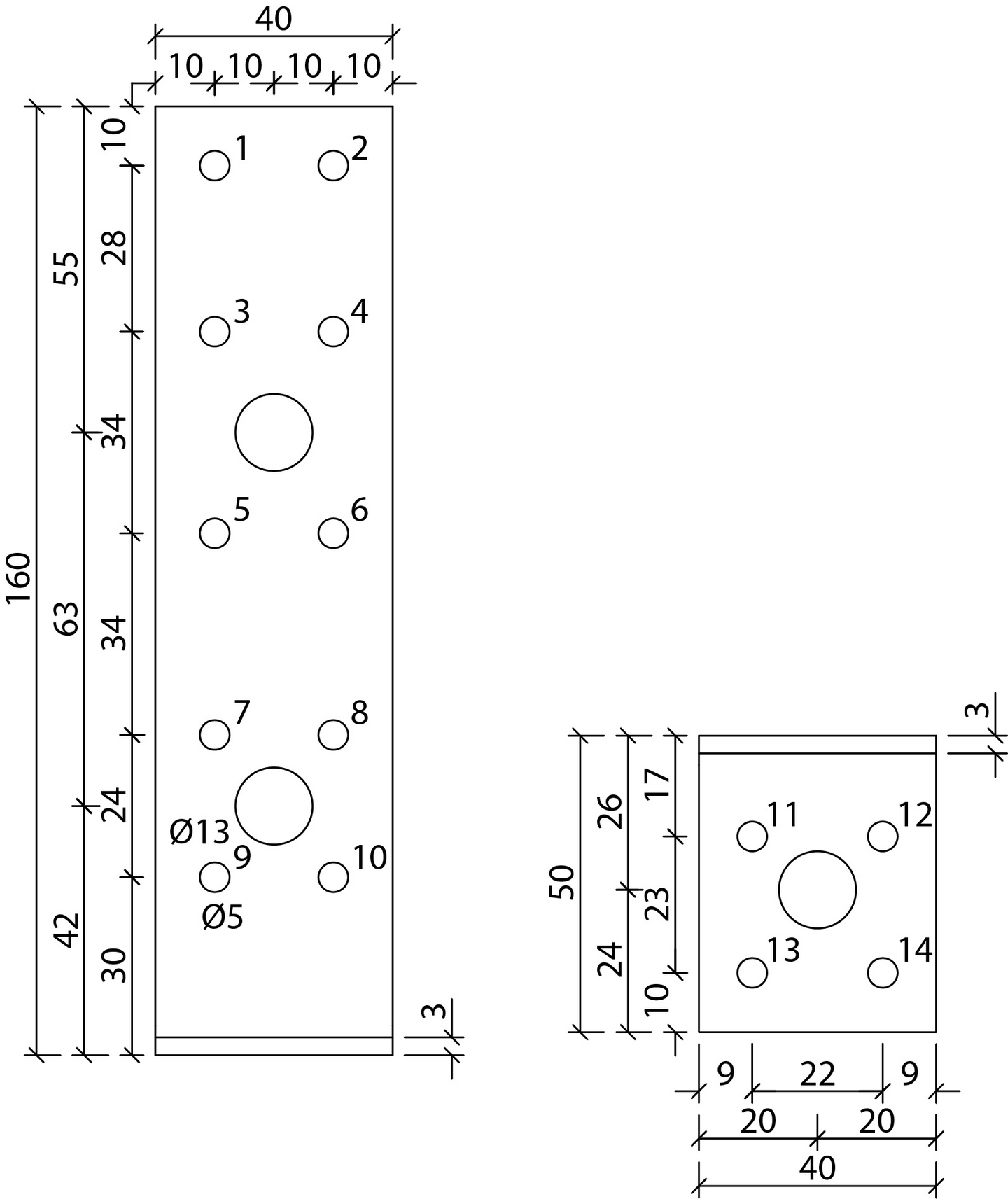 Kulmalevy Paslode 160x50x3x40mm V21 210668