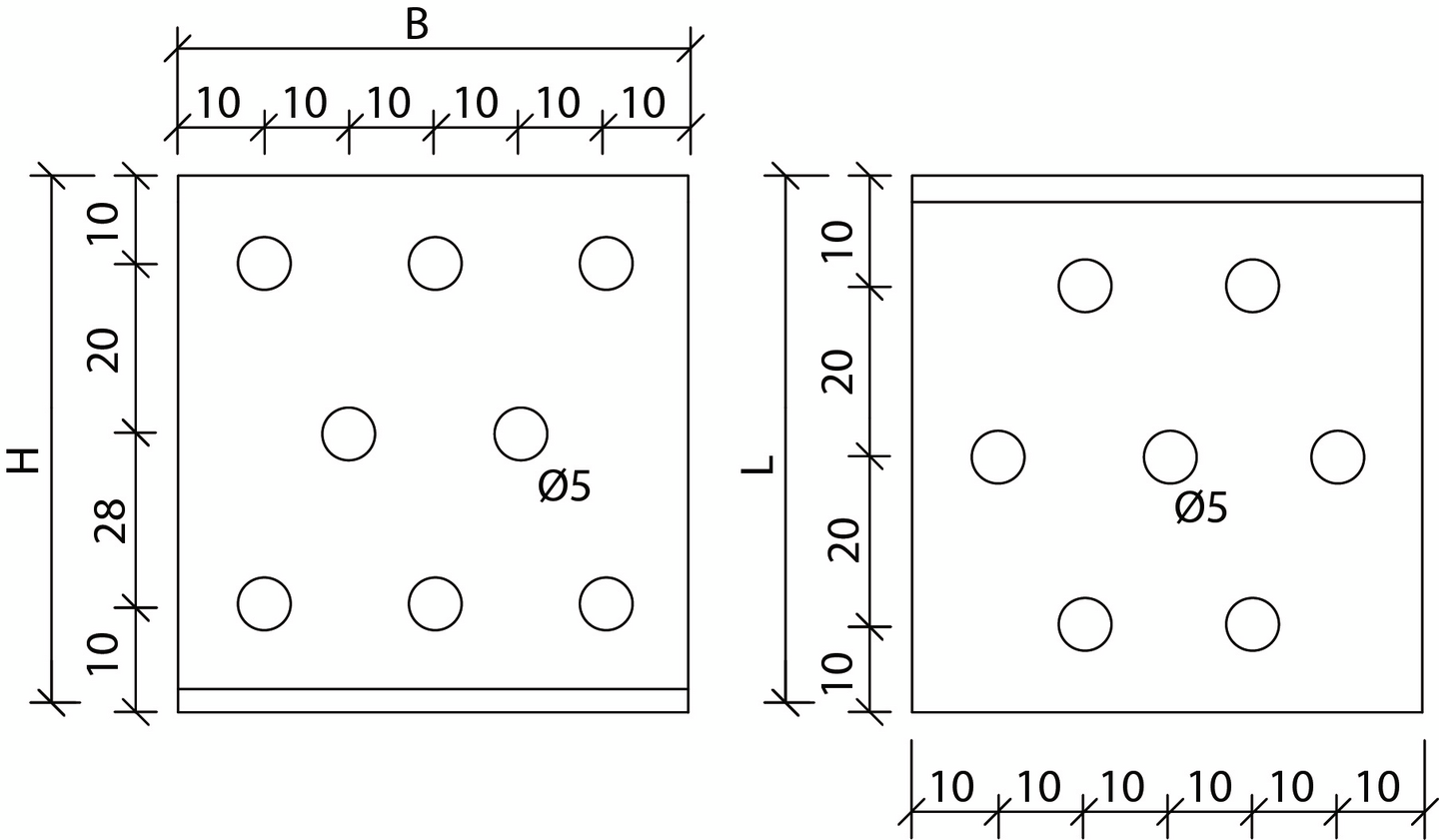 Kulmalevy Paslode 100x100x2,5x60mm