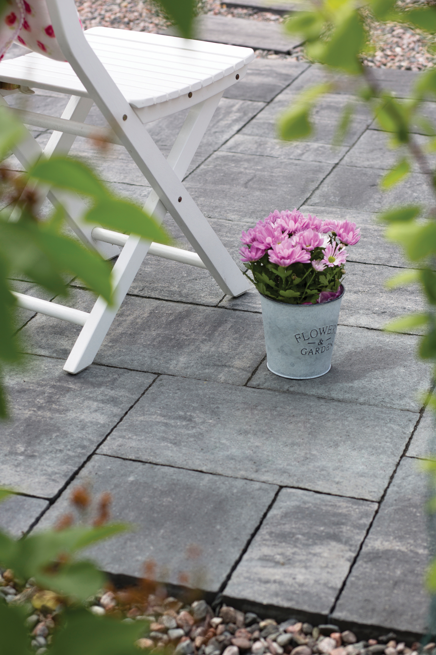 Pihakivisarja Lakka Loimukivet 60mm mustavalkoinen 3 eri kokoa lava 9,5m²