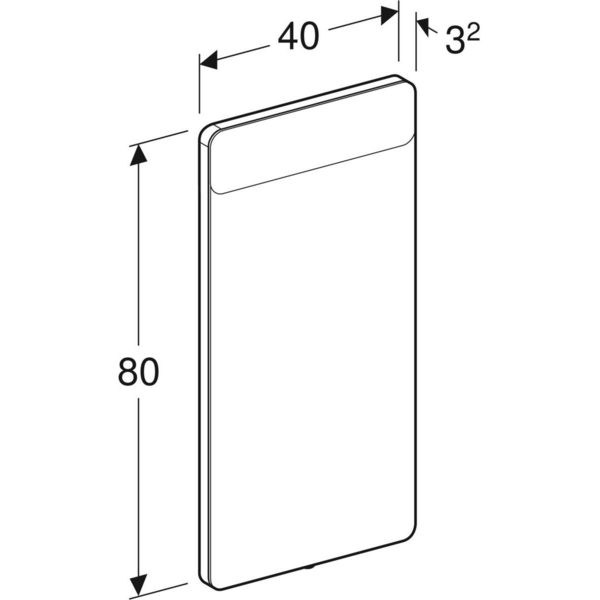 Tasopeili Geberit Option valolla L40 K80cm led