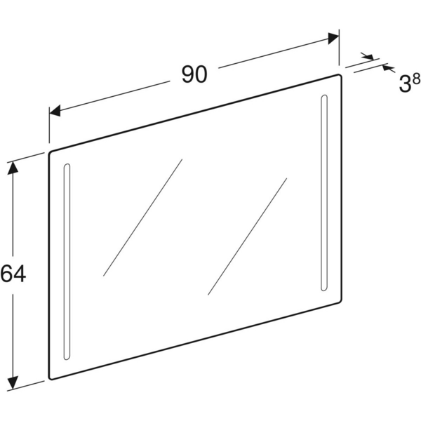 Valopeili IDO Reflect 900x640mm led 20W
