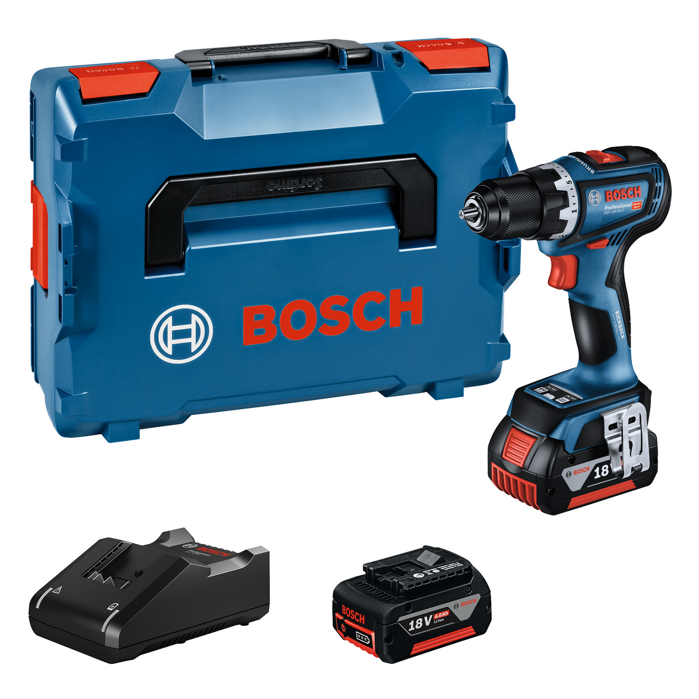 Akkuporakone Bosch GSR 18V-90 C 2x5,0Ah L-Boxx