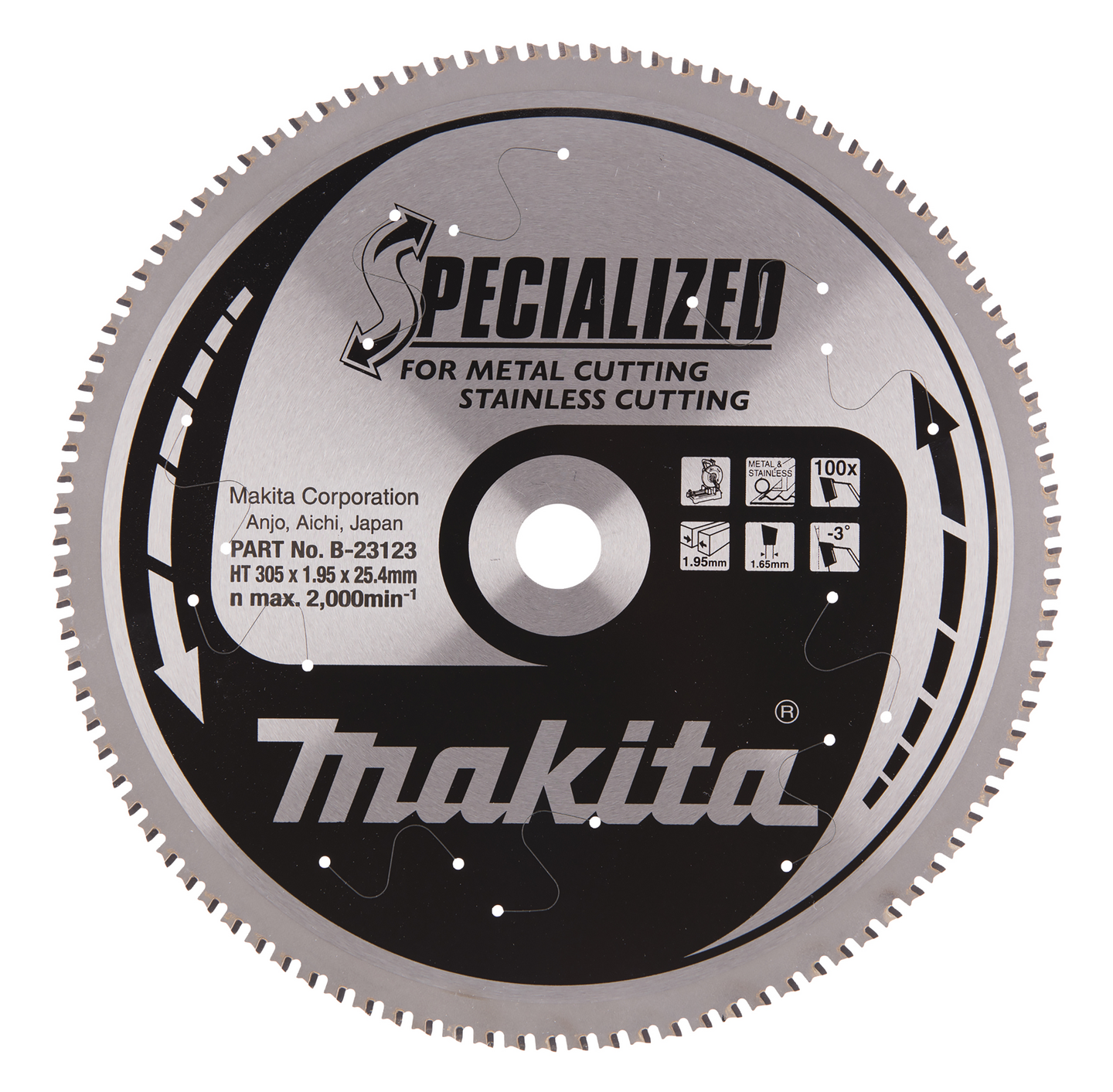Pyörösahanterä Makita Specialized 305x25,4x2,0mm Z-100 RST