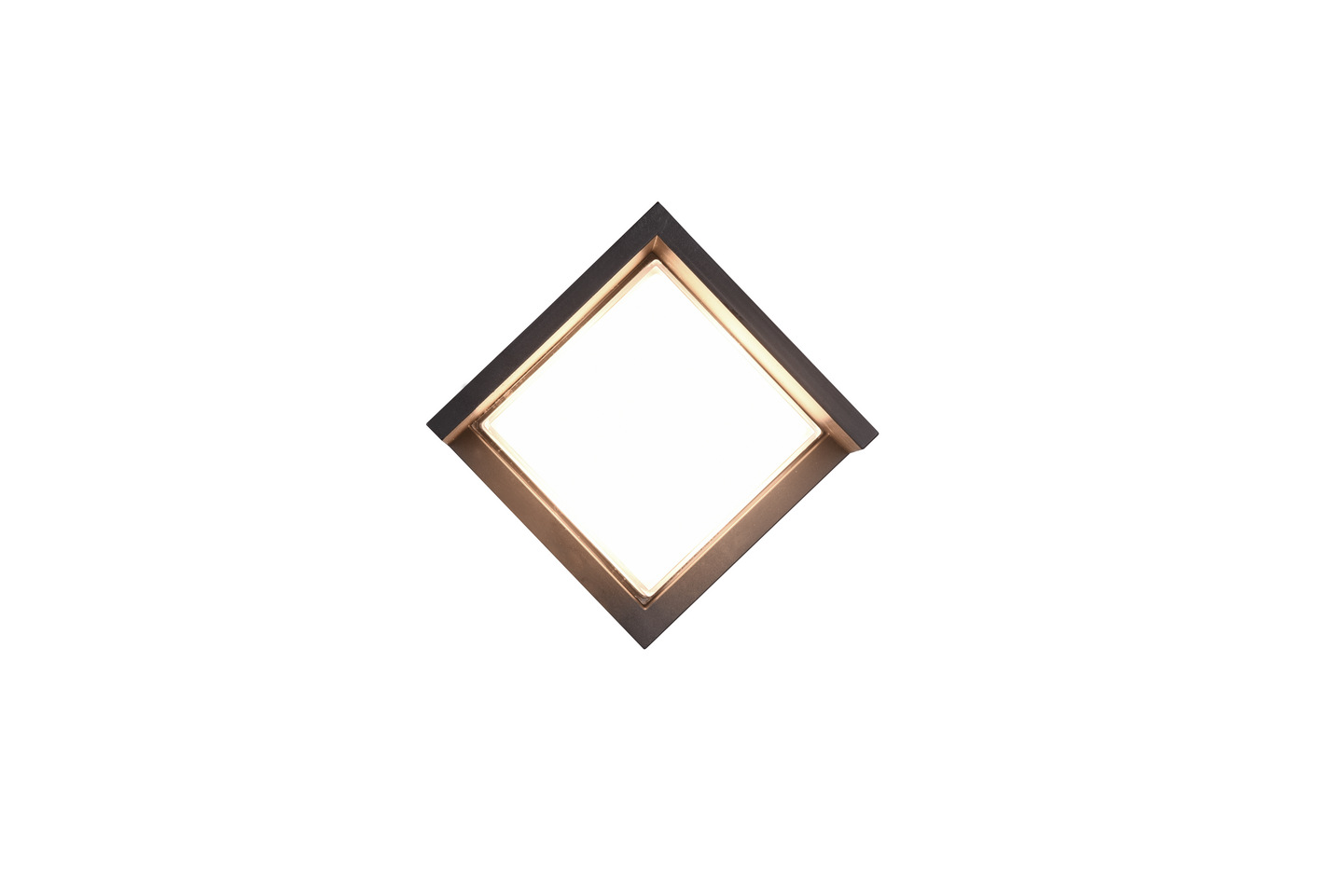 Seinävalaisin TRIO Puno led 800lm neliö mattamusta