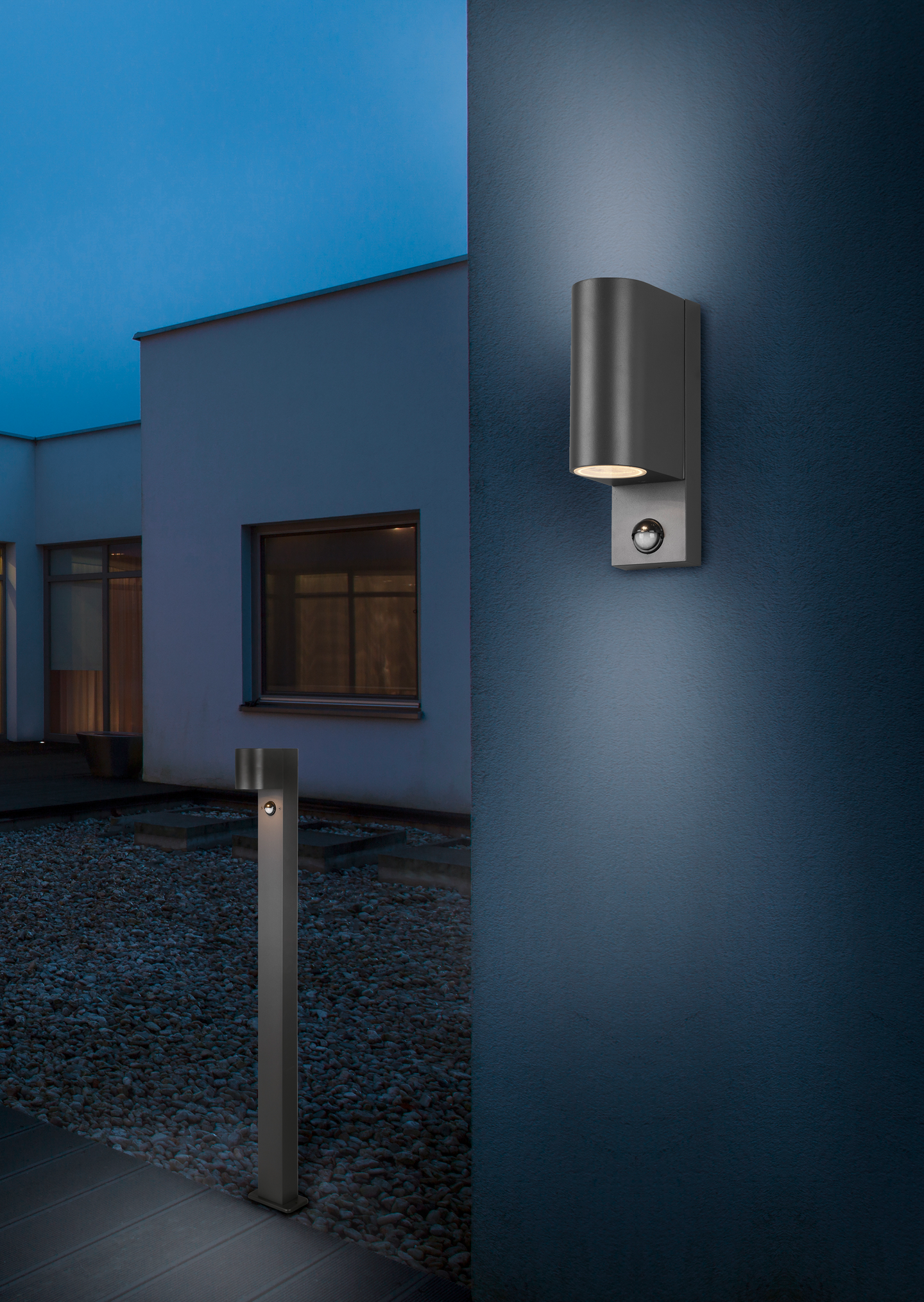 Ulkoseinävalaisin TRIO Roya 2xGU10 Neliö Antrasiitti