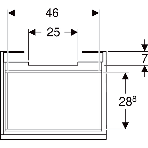 Allaskaappi Geberit Renova Plan L53,6 K60,6 S44,6cm hikkoripuu vaalea