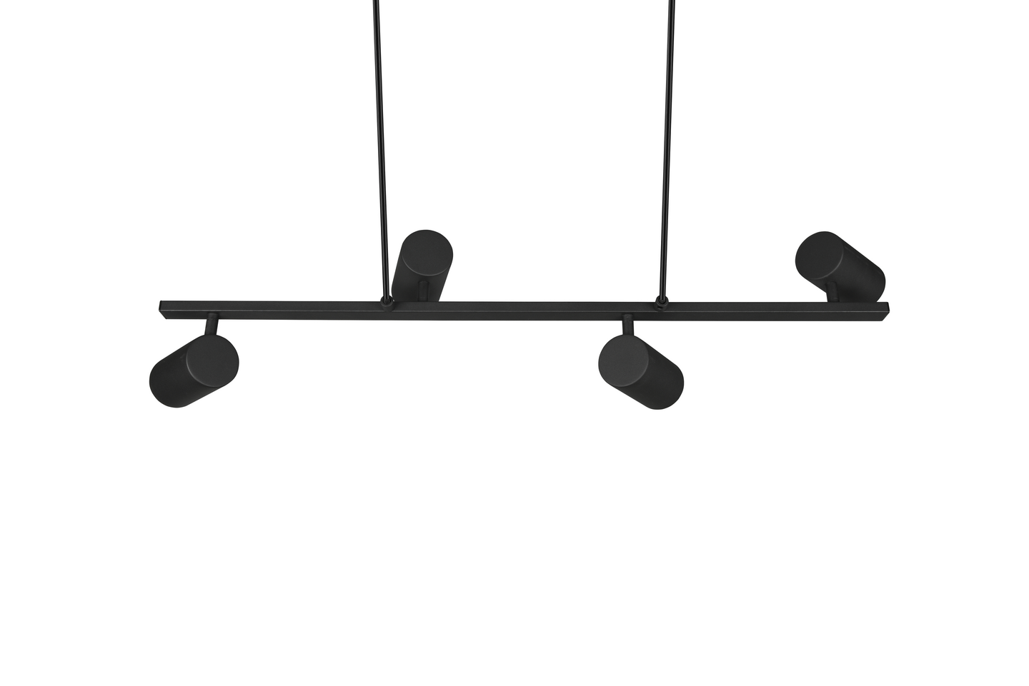 Riippuvalaisin TRIO Marley GU10 4-osainen 80cm mattamusta