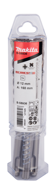 Poranterä SDS+ Makita 12x160mm 4-leikkuinen Nemesis2 5kpl