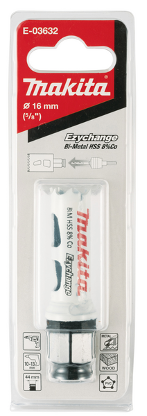 Reikäsahanterä Makita Ezychange BiM 8% koboltti 16mm