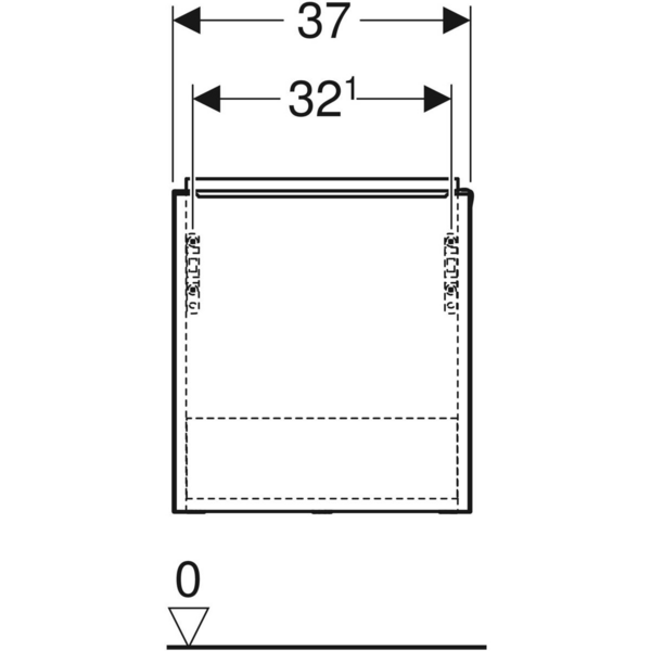 Allaskaappi Geberit iCon L37 K41,5 S27,9cm tammi/laava saranat oikea