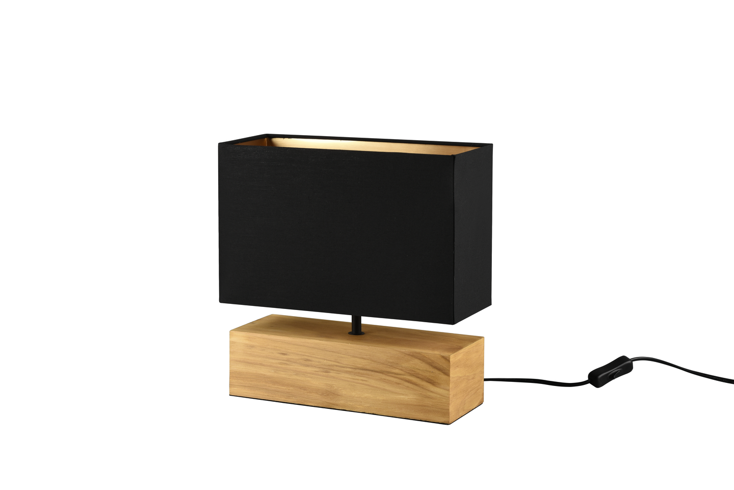 Pöytävalaisin TRIO Woody E27 30cm musta/puu