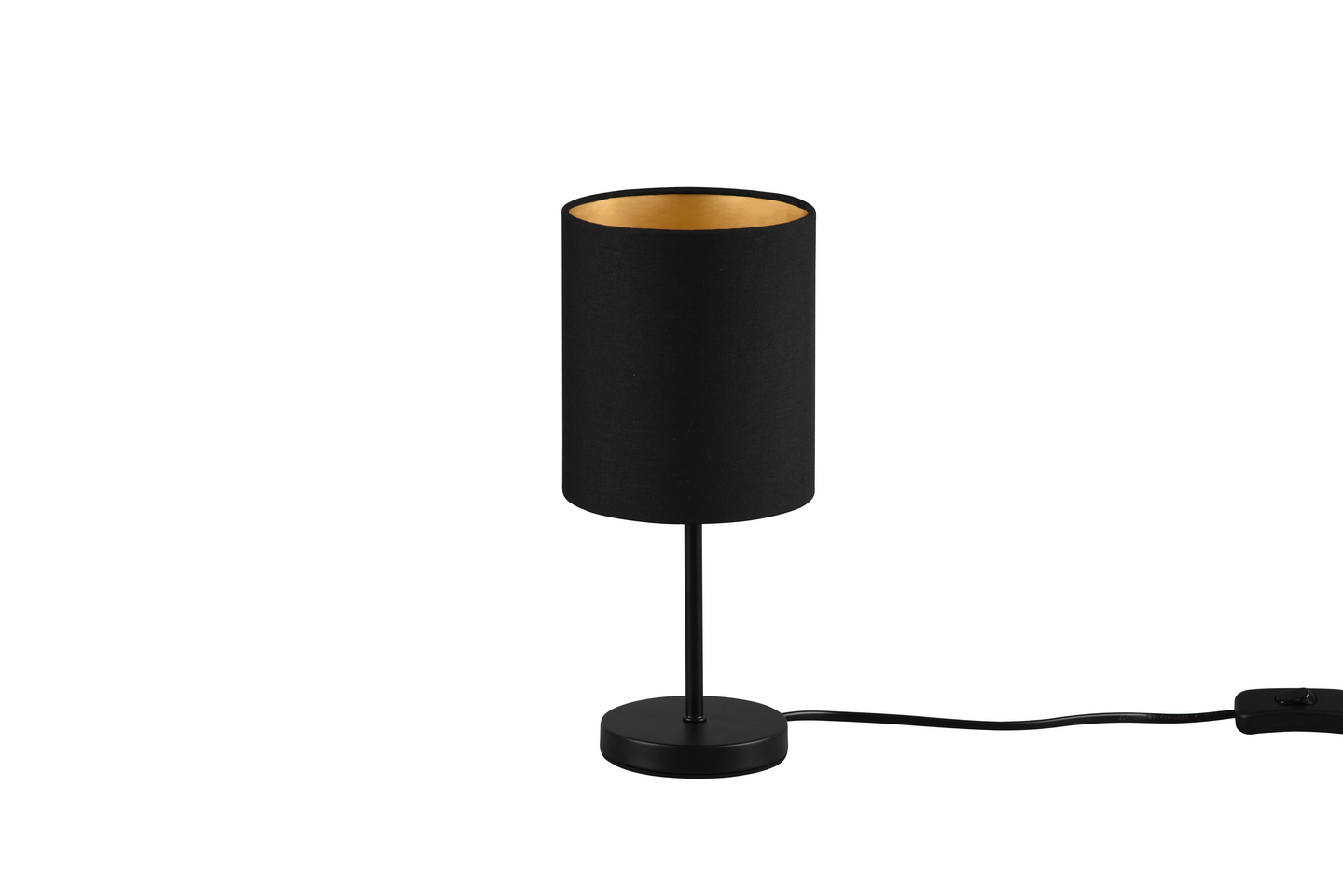 Pöytävalaisin TRIO Jerry E14 mattamusta/kulta