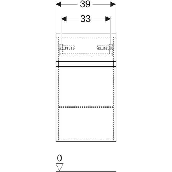 Sivukaappi Geberit Renova Plan L39 K70 S36cm vaalea hikkoripuu
