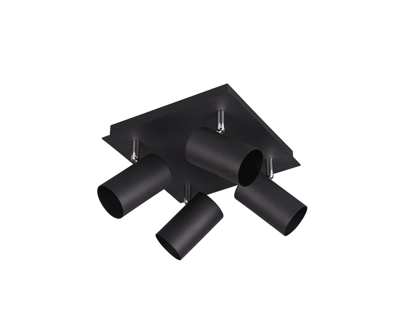 Spotti TRIO Marley GU10 4-osainen neliö mattamusta